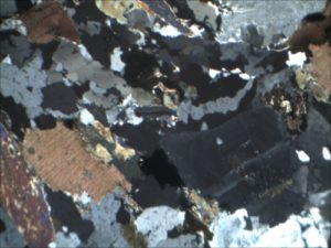 thin section of granite