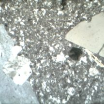 thin section of rhyolite