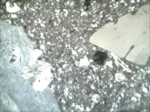 thin section of rhyolite