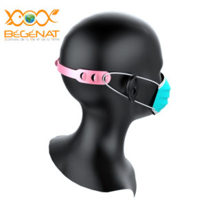 adaptateur rose pour masque chirurgical
