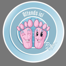 Poil’dur adhésif rond “Poses tes pieds”