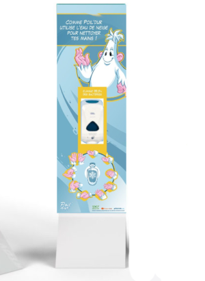 POIL'DUR Totem distributeur gel hydroalcoolique sans contact