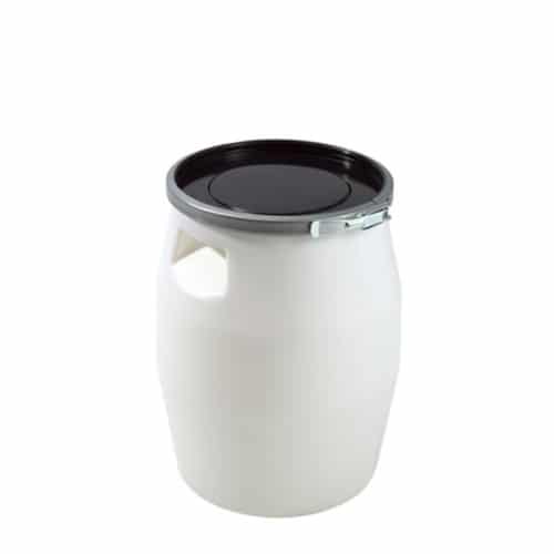 fût 50L + genouillère métal + couvercle noir