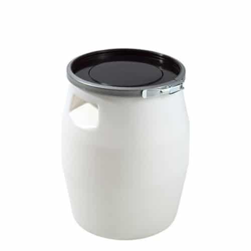 fût 100L + genouillère métal + couvercle noir