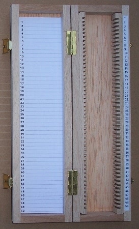 BOITE BOIS INDEXEE 50 LAMES MINCES GEOL