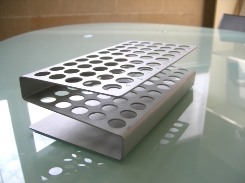 Portoir aluminium 50 tubes P701