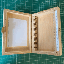 boîte bois indexée 25 préparations de biologie