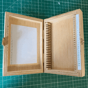 boîte bois indexée 25 préparations de biologie